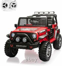 Luckyermore Kids Ride On Truck Car Toy Remote Control 2 Seater Vehicle LED Music