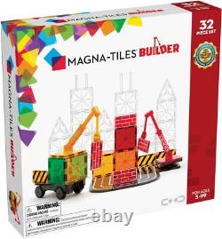 MAGNA-TILES Builder 32-Piece Magnetic Construction Set FREESHIPPING