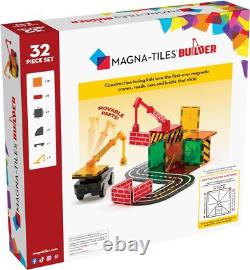 MAGNA-TILES Builder 32-Piece Magnetic Construction Set FREESHIPPING