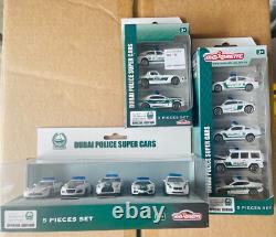 MAJORETTE DUBAI POLICE SUPER CARS SPECIAL EDITION (lot of 3 SETS) 13 new cars