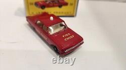 MATCHBOX LESNEY #59b FORD FAIRLANE FIRE CHIEF CAR Mint in Box