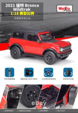 Maisto 118 Ford 2021 Bronco Wildtrak Alloy Diecast Vehicle Car MODEL TOY Gift