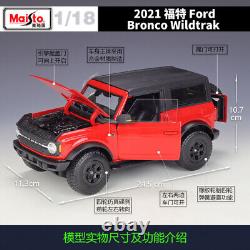 Maisto 118 Ford 2021 Bronco Wildtrak Alloy Diecast Vehicle Car MODEL TOY Gift
