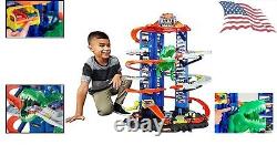Massive T-Rex Dinosaur 100+ Vehicle Storage 3-Ft Tall Toy Car Track Set