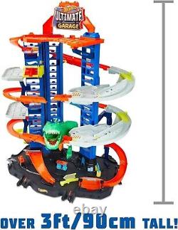 Massive T-Rex Dinosaur 100+ Vehicle Storage 3-Ft Tall Toy Car Track Set