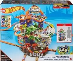 Massive T-Rex Dinosaur 100+ Vehicle Storage 3-Ft Tall Toy Car Track Set