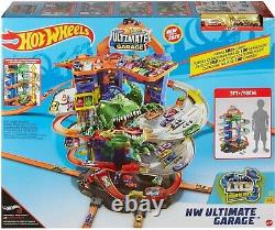 Massive T-Rex Dinosaur 100+ Vehicle Storage 3-Ft Tall Toy Car Track Set
