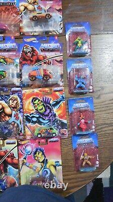 Masters of the Universe HE-MAN HOT WHEELS Lot of 19 Vehicles & Action Figures