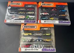 Matchbox 2005 2006 2007-09 10-Packs Lot of 3 30 Vehicles Limited Edition Rare B2