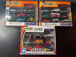 Matchbox 2005 2006 2007-09 10-Packs Lot of 3 30 Vehicles Limited Edition Rare B2
