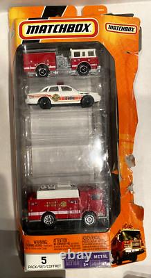Matchbox Fire Truck Hazard Squad Emergency Vehicles Diecast Cars Bundle Lot 20