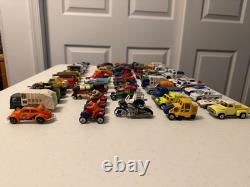 Matchbox Hot Wheels Mattel 91 Cars / Vehicles + 2 Carrying Cases