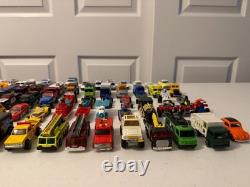 Matchbox Hot Wheels Mattel 91 Cars / Vehicles + 2 Carrying Cases