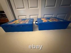 Matchbox Hot Wheels Mattel 91 Cars / Vehicles + 2 Carrying Cases