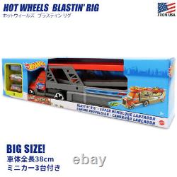 Mattel Hot Wheels Blastin Rig Vehicle With Minicar Toy Car Truck Carrier Loading