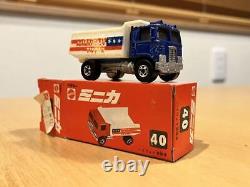 Mattel Mini Car Model No. 40 Blue/White/Red Highway Cleaning Vehicle