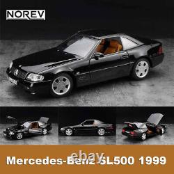 Mercedes-Benz SL500 1999 Black Norev 118 Scale Diecast Car Model Alloy Vehicles