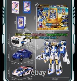 Metal Cardbot S Transform Action Figure Cop Police Car Vehicle Robot Toy For Boy