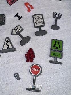 Micro Machines Lot of 25 Vehicles From Galoob + Road Champs Allied Truck & Signs