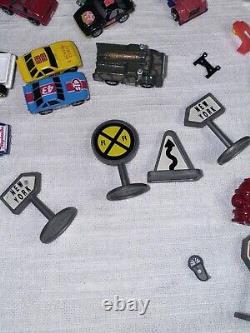 Micro Machines Lot of 25 Vehicles From Galoob + Road Champs Allied Truck & Signs