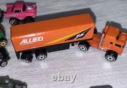 Micro Machines Lot of 25 Vehicles From Galoob + Road Champs Allied Truck & Signs