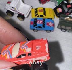 Micro Machines Lot of 25 Vehicles From Galoob + Road Champs Allied Truck & Signs