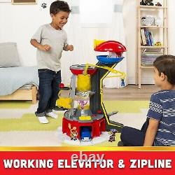 Mighty Lookout Tower with 4 Exclusive Bonus Action Figures, Toy Car, Lights and