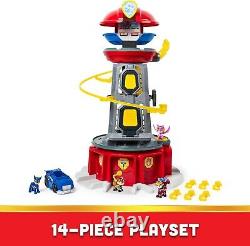 Mighty Lookout Tower with 4 Exclusive Bonus Action Figures, Toy Car, Lights and