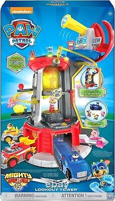 Mighty Lookout Tower with 4 Exclusive Bonus Action Figures, Toy Car, Lights and