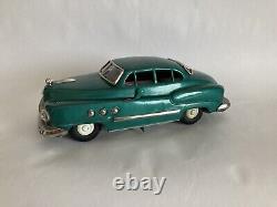 Mizuno Nihon Alps Seisakusho Tin Toy Car Green Buick Electromobile Japan 50's