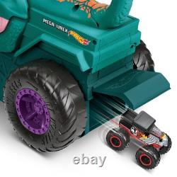 Monster Trucks Car Chompin' Mega-Wrex, Large Toy Monster Truck & Toy Car, Eat