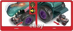 Monster Trucks Car Chompin' Mega-Wrex, Large Toy Monster Truck & Toy Car, Eats &
