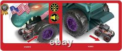 Monster Trucks Car Chompin Mega Wrex Large Toy Monster Truck & Toy Car Eats