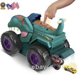 Monster Trucks Car Chompin Mega Wrex Large Toy Monster Truck & Toy Car Eats