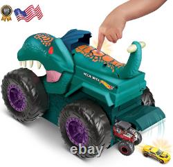 Monster Trucks Car Chompin Mega Wrex Large Toy Monster Truck & Toy Car Eats