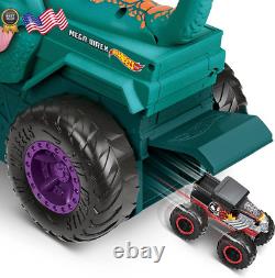 Monster Trucks Car Chompin Mega Wrex Large Toy Monster Truck & Toy Car Eats