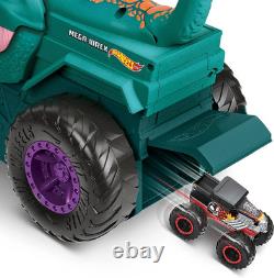 Monster Trucks Car Chompin' Mega-Wrex, Large Toy Monster Truck & Toy Car, Eats &