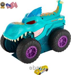 Monster Trucks Car Chompin Mega Wrex Large Toy Monster Truck & Toy Car Eats