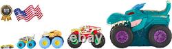Monster Trucks Car Chompin Mega Wrex Large Toy Monster Truck & Toy Car Eats