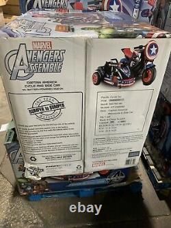 Motorcycle Ride On Vehicle Pretend Play Toy Kids Game 12 Volt Captain America