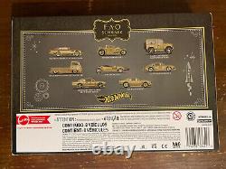 NEW! Hot Wheels FAO Schwarz 160th Anniversary Gold Vehicles 8pk Limited Edition