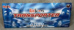 NEW Maisto Allstars Metallic Blue Transporter Hauler withExclusive Vehicle RARE