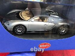 NIB AUTOART Diecast Bugatti EB 16.4 SILVER VEYRON SHOWCAR 2003 Slot Car 124