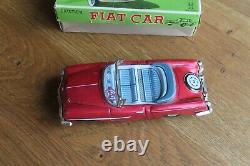 Near mint vintage Tin Friction Car Fiat Made in Japan incl. Original box