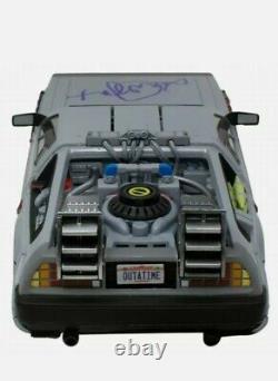 Neca Back To The Future 1/16 DeLorean Time Machine Michael J Fox Signed Auto PSA