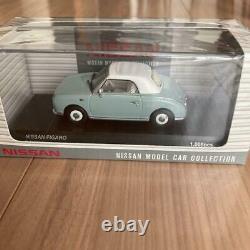 Nissan Minicar Figaro 1/43 Scale White Blue Toy Vehicle Hobby Unopened