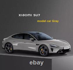 Official Gray 118 XIAOMI SU7 Alloy Car Model Diecast Metal Toy Car Vehicle