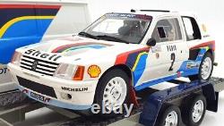 Otto 1/18 OT328 Rally Set Peugeot 205 + Support Vehicle Monte Carlo Vatanen