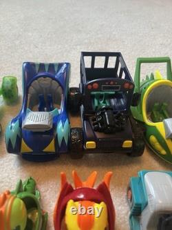 PJ Masks Deluxe Gekko-Mobile Vehicle Toy Car Romeo Cat Boy Owl Girl LOT OF 10
