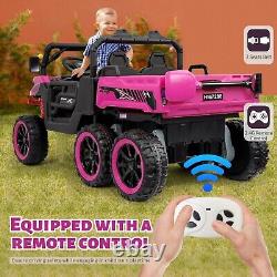 Pink Kids 2 Seater Ride on Car 24V Electric Dump Truck 4WD UTV withParental Remote